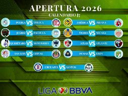 La Liga MX informó que los cambios se realizan con fundamento en el Artículo 18 del Reglamento de Competencia de la Temporada 2026-2027. ESPECIAL / CANVA