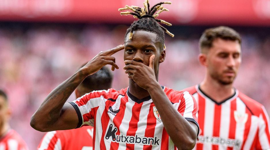 Williams tras anotar gol en la victoria del Athletic Club frente al Atlético de Madrid. EFE / Javier Zorrilla