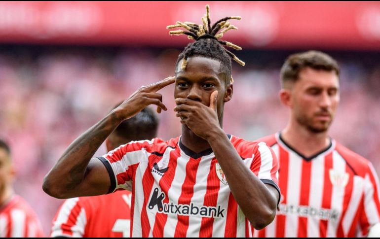 Williams tras anotar gol en la victoria del Athletic Club frente al Atlético de Madrid. EFE / Javier Zorrilla
