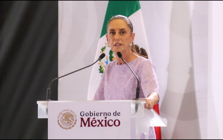 La presidenta Claudia Sheinbaum Pardo destacó los programas sociales y trabajos realizados en Jalisco. EL INFORMADOR / A. NAVARRO