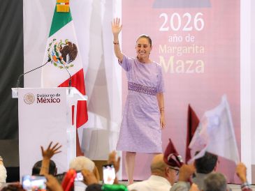 En el evento celebrado en la Arena VFG, la Presidenta Claudia Sheinbaum destacó la construcción del Tren Ciudad de México-Guadalajara, cuyas obras iniciarán el próximo año, así como la implementación de los programas  para el Bienestar en la Entidad. EL INFORMADOR/A. Navarro