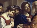 "Donde dos o tres se reúnen en mi nombre, ahí estoy yo en medio de ellos". WIKIPEDIA/"Cristo con la mujer sorprendida en adulterio", de Guercino