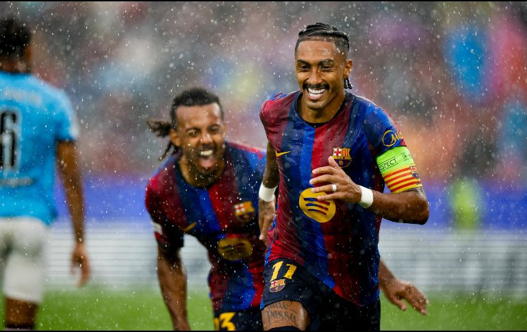 El conjunto blaugrana arrancó su camino en la Champions League con una actuación contundente en un partido de muchos goles. EFE / A. Estévez