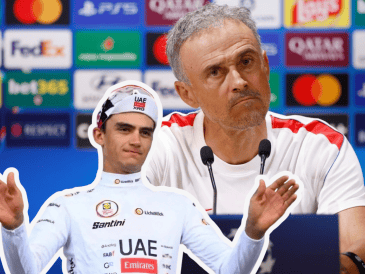 El técnico del PSG, Luis Enrique, elogió al ciclista mexicano Isaac del Toro. Destacó su garra, ambición y valentía en el ciclismo internacional. EFE/EPA/Y. Valat AFP/ARCHIVO