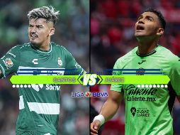 Santos y Juárez se enfrentan este domingo en el Estadio Corona por la Jornada 8 del Apertura 2026 de la Liga MX. ESPECIAL / IMAGO7 y CANVA