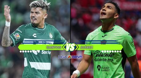 Santos y Juárez se enfrentan este domingo en el Estadio Corona por la Jornada 8 del Apertura 2026 de la Liga MX. ESPECIAL / IMAGO7 y CANVA