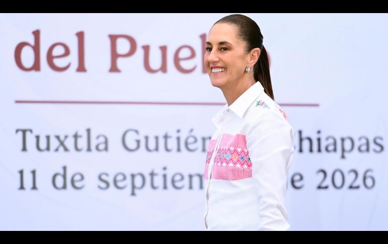 Claudia Sheinbaum Pardo llamó a mantener la unidad del pueblo en este mes patrio. EFE/Presidencia de México