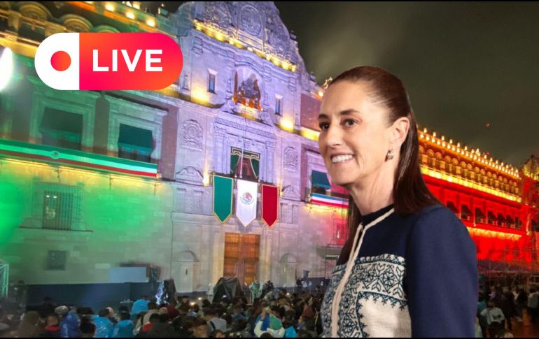 La Mandataria mexicana dará el Grito de Independencia desde el balcón de Palacio Nacional ante miles de asistentes al Zócalo. EFE / J. Méndez / SUN / ARCHIVO