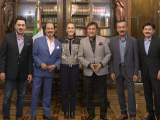 Antes de su concierto del 15 de septiembre, Los Tigres del Norte se reunieron con Sheinbaum. X/Claudiashein