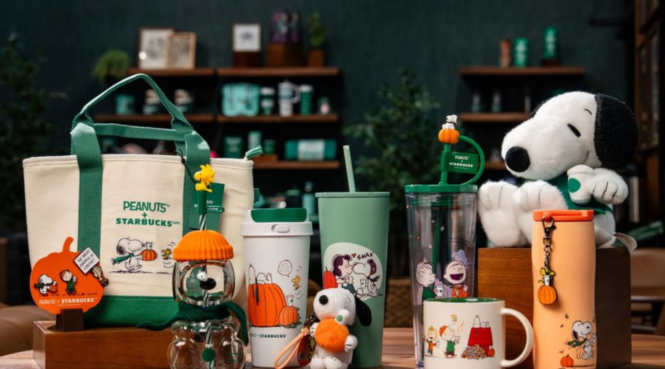La cadena implementa una estrategia especial para la esperada llegada de los productos de Peanuts al país. ESPECIAL/STARBUCKS.