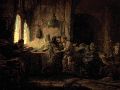 "¿Acaso no quedamos en que te pagaría un denario? Toma, pues, lo tuyo y vete. Yo quiero darle al que llegó al último lo mismo que a ti". WIKIPEDIA/"La parábola de los obreros de la viña", de Rembrandt