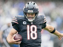Caleb Williams.  Existe optimismo de que el quarterback haya evitado un problema de gravedad. AFP