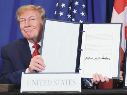 Donald Trump. El presidente norteamericano, tras rubricar el acuerdo con Groenlandia y Dinamarca. AP