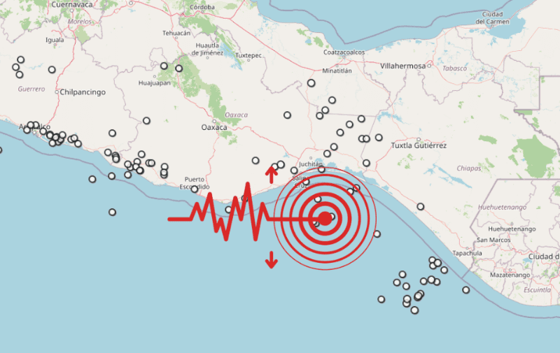 &nbsp;Sismo en Oaxaca. ESPECIAL / SSN