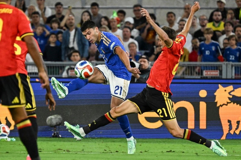 La selección de Italia sufrió una derrota 2-0 en casa frente a Bélgica. EFE / R. ANTIMIANI