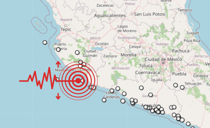 &nbsp;Sismo en Colima. ESPECIAL / SSN