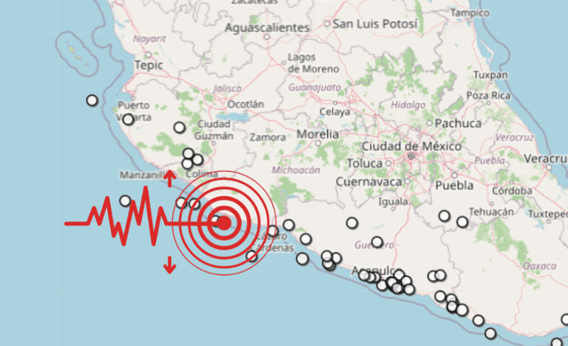 &nbsp;Sismo en Michoacán. ESPECIAL / SSN