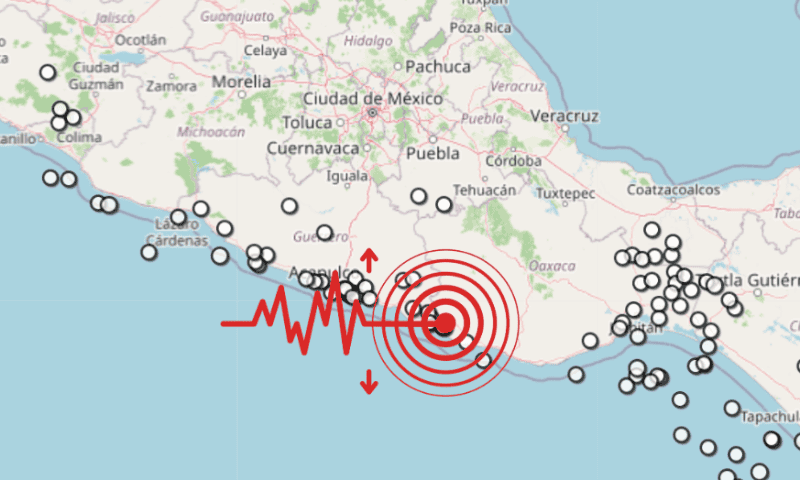 &nbsp;Sismo en Oaxaca. ESPECIAL / SSN