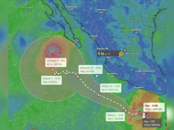 Se prevén lluvias moderadas a puntualmente fuertes entre los días martes y jueves, especialmente en las regiones Costa Sur, Costa-Sierra Occidental, Sierra de Amula y Sur. windy.com