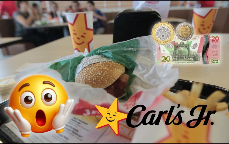 Como hoy con solo 35 pesos en Carl's Jr con esta promoción. EL INFORMADOR / ARCHIVO