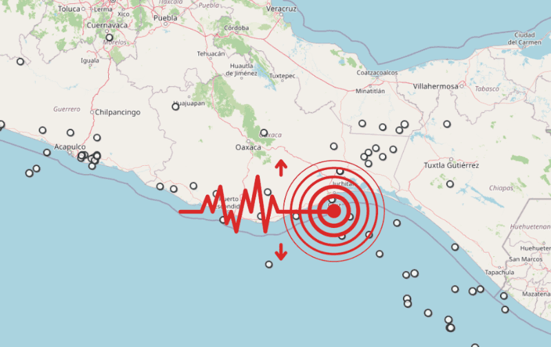 &nbsp;Sismo en Oaxaca. ESPECIAL / SSN