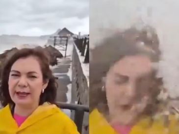 La periodista Yesika Ojeda, integrante del medio "El Imparcial", fue la protagonista del momento. SUN/CAPTURA DE VIDEO