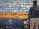 Además del aseguramiento, agentes detuvieron a un sospechoso identificado como Miguel 