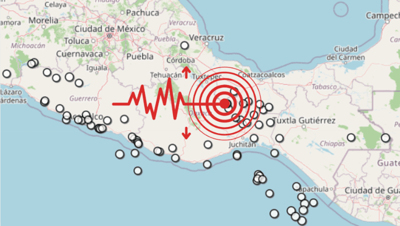 &nbsp;Sismo en Veracruz. ESPECIAL / SSN