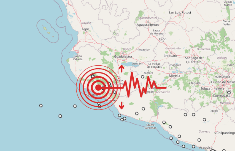 &nbsp;Sismo en Jalisco. ESPECIAL / SSN