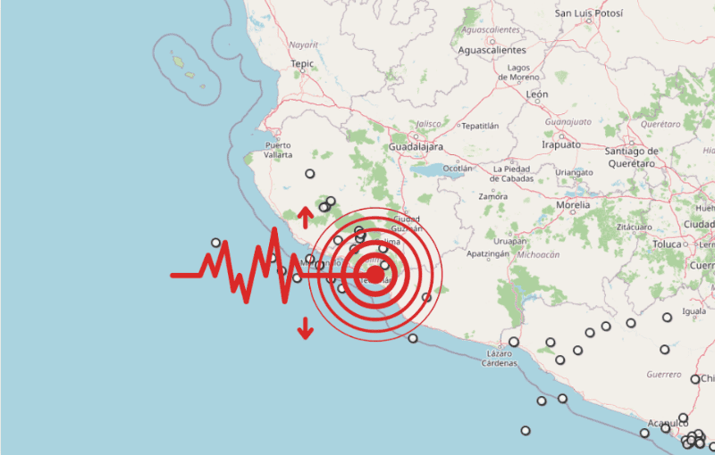 &nbsp;Sismo en Colima. ESPECIAL / SSN