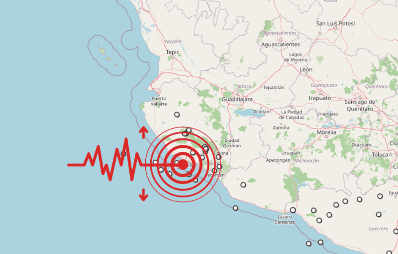 &nbsp;Sismo en Jalisco. ESPECIAL / SSN