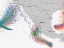 Jalisco enfrenta una doble amenaza meteorológica. Mientras el huracán “Rachel” genera fuerte oleaje y lluvias en la costa, el potencial ciclón “Simón” avanza rápidamente. ESPECIAL/Protección Civil Jalisco
