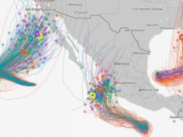 Jalisco enfrenta una doble amenaza meteorológica. Mientras el huracán “Rachel” genera fuerte oleaje y lluvias en la costa, el potencial ciclón “Simón” avanza rápidamente. ESPECIAL/Protección Civil Jalisco