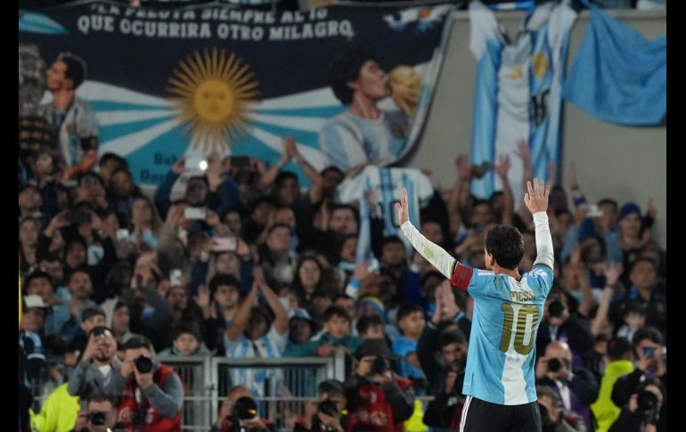 Este martes Lionel Messi se despidió de la Selección Argentina en el triunfo ante Benín. EFE / A. GONZÁLEZ