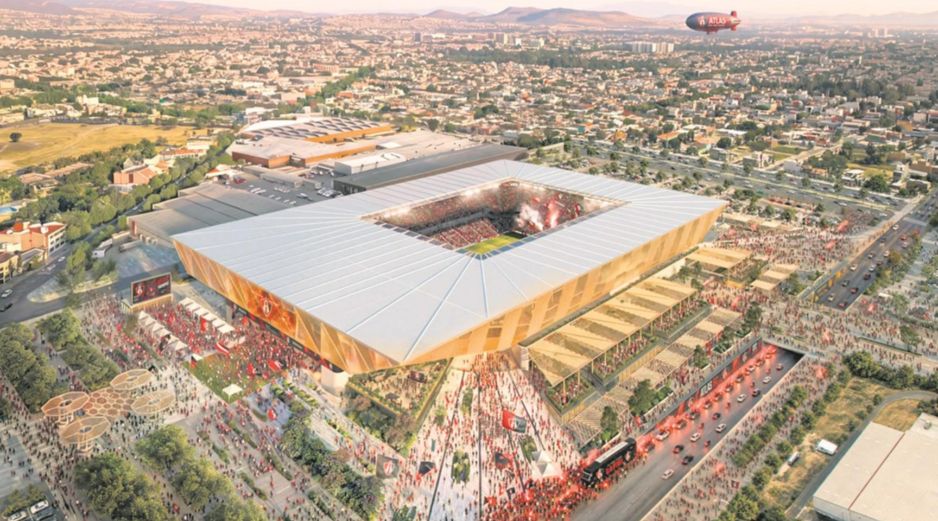 El nuevo estadio del Atlas será construido con la mira puesta en 2030. Buscará que sea la base para fortalecer las finanzas y competitividad del club. ESPECIAL