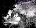 Imagen satelital que muestra al huracán Simón el viernes 9 de octubre de 2026 mientras se desplaza sobre el Pacífico. AP/NOAA