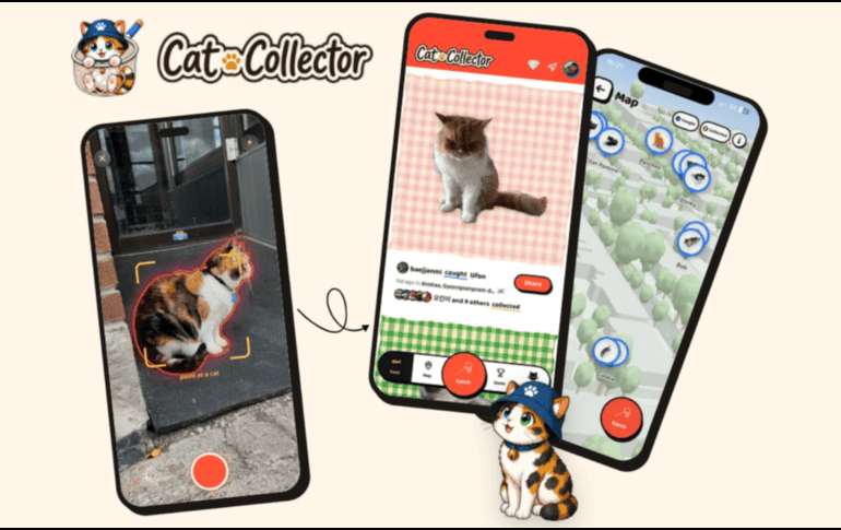 El crecimiento de esta app ha sido exponencial desde su lanzamiento, aunque ya superó la barrera de los 33 mil gatos registrados a nivel mundial, las estadísticas muestran una adopción masiva en el mercado asiático. Cat Collector. app ESPECIAL CANVA