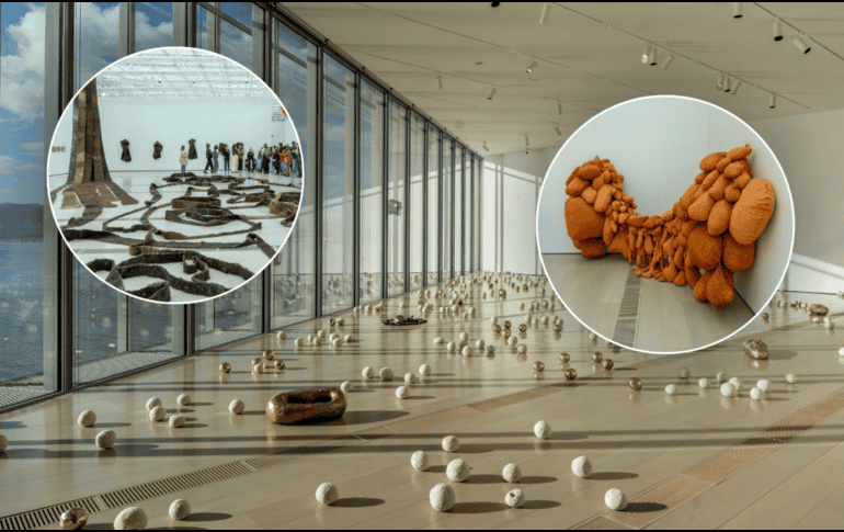 La exhibición ofrece una panorámica de su carrera desde los años noventa hasta la actualidad, abarcando la escultura, la pintura, la instalación y el video. EFE / R. AGUILERA