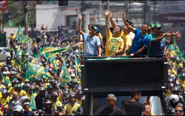El ultraderechista Bolsonaro, y ganador de la primera vuelta, visitó el estado de Río de Janeiro. EFE / A. LACERDA
