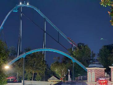 Una montaña rusa de Six Flags en Georgia el lunes 12 de octubre de 2026 en Austell, Georgia. AP/E. Megnien