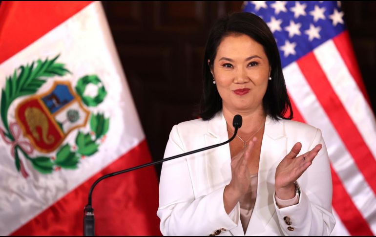 Fotografía de archivo de la presidenta de Perú, Keiko Fujimori. EFE/ P. Aguilar
