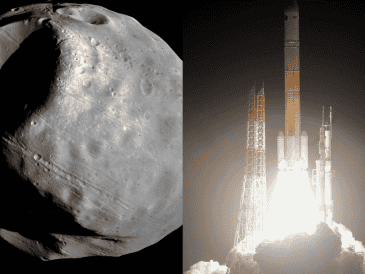 Al estudiar las lunas de Marte, los científicos esperan averiguar si Fobos y Deimos se formaron tras una antigua colisión entre Marte y una roca espacial que lo golpeó. X/@tnsc_JAXA  ESPECIAL