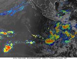 Una zona de inestabilidad frente a las costas del suroeste de México amenaza con evolucionar a ciclón tropical. El Centro Nacional de Huracanes vigila de cerca este fenómeno que ya genera lluvias y oleaje elevado en la región. ESPECIAL/ Facebook/NOAA NWS National Hurricane Center