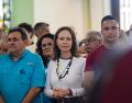 el presidente de Estados Unidos, Donald Trump, fue preguntado por periodistas sobre el regreso de la opositora al país caribeño. EFE / J. Miguel Alarcón