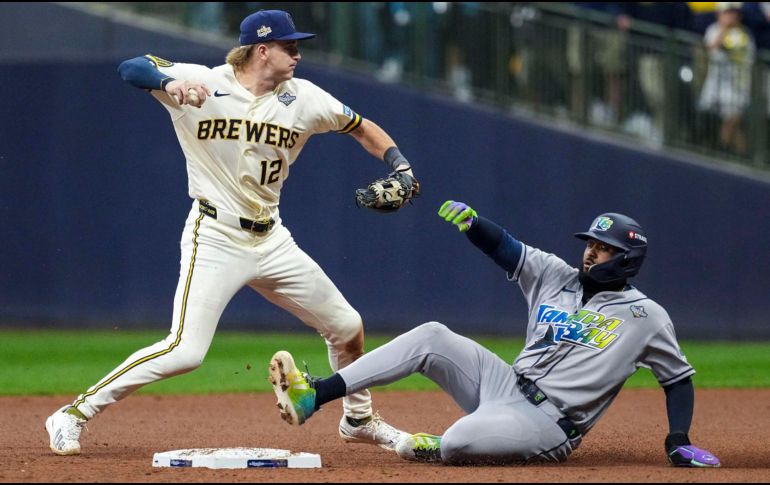 Los Cerveceros consiguieron una ventaja de 2-0 en la serie tras ganar los dos encuentros iniciales en el American Family Field sobre los Rays. EFE / R. Harried