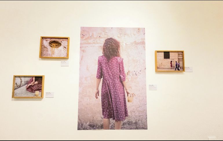 Pieza de la muestra “Querida Remitente” conformada por fotos y gráfica. CORTESÍA