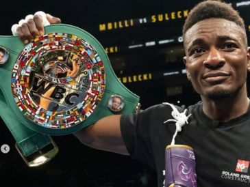 Christian Mbilli llega invicto a su primera defensa del título supermediano del CMB frente a Saúl “Canelo” Álvarez. INSTAGRAM/@chris_mbilli.