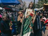 Las historias de fe, devoción y agradecimiento se hicieron presentes en la iglesia de Calzada México Tenochtitlán y Paseo de la Reforma. SUN/Y. Osnaya