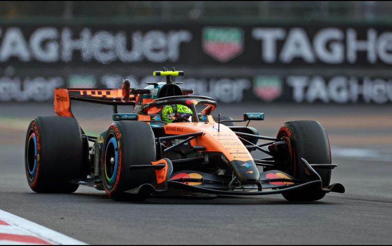 El piloto de McLaren, Lando Norris, registró un tiempo de 1:17.600 minutos. EFE / M. Guzmán