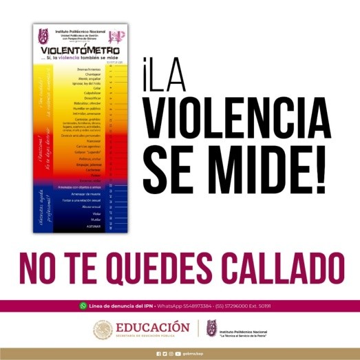 Violentómetro creado por el Instituto Politécnico Nocional / @IPN_MX